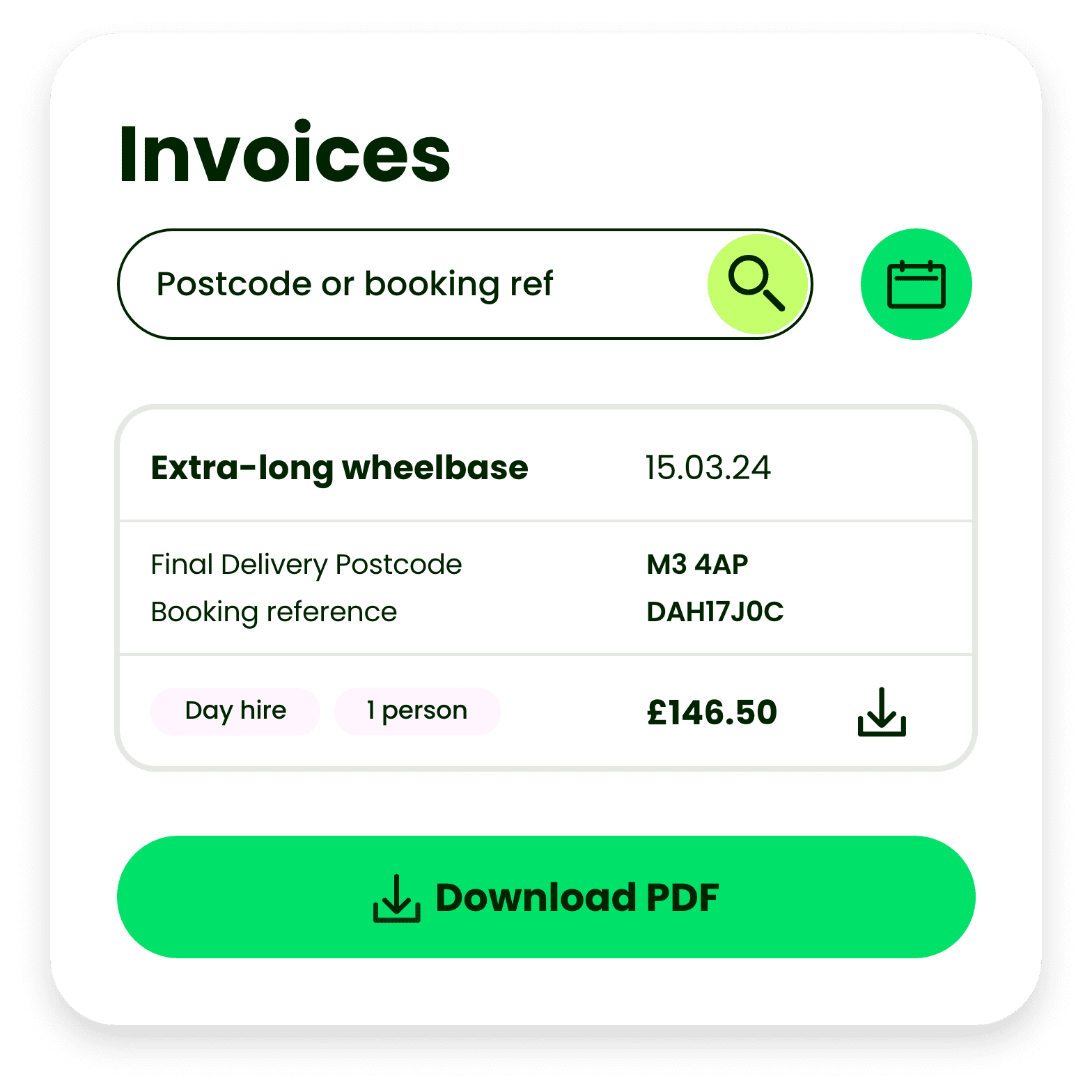 Access and download invoices instantly with DeliveryApp