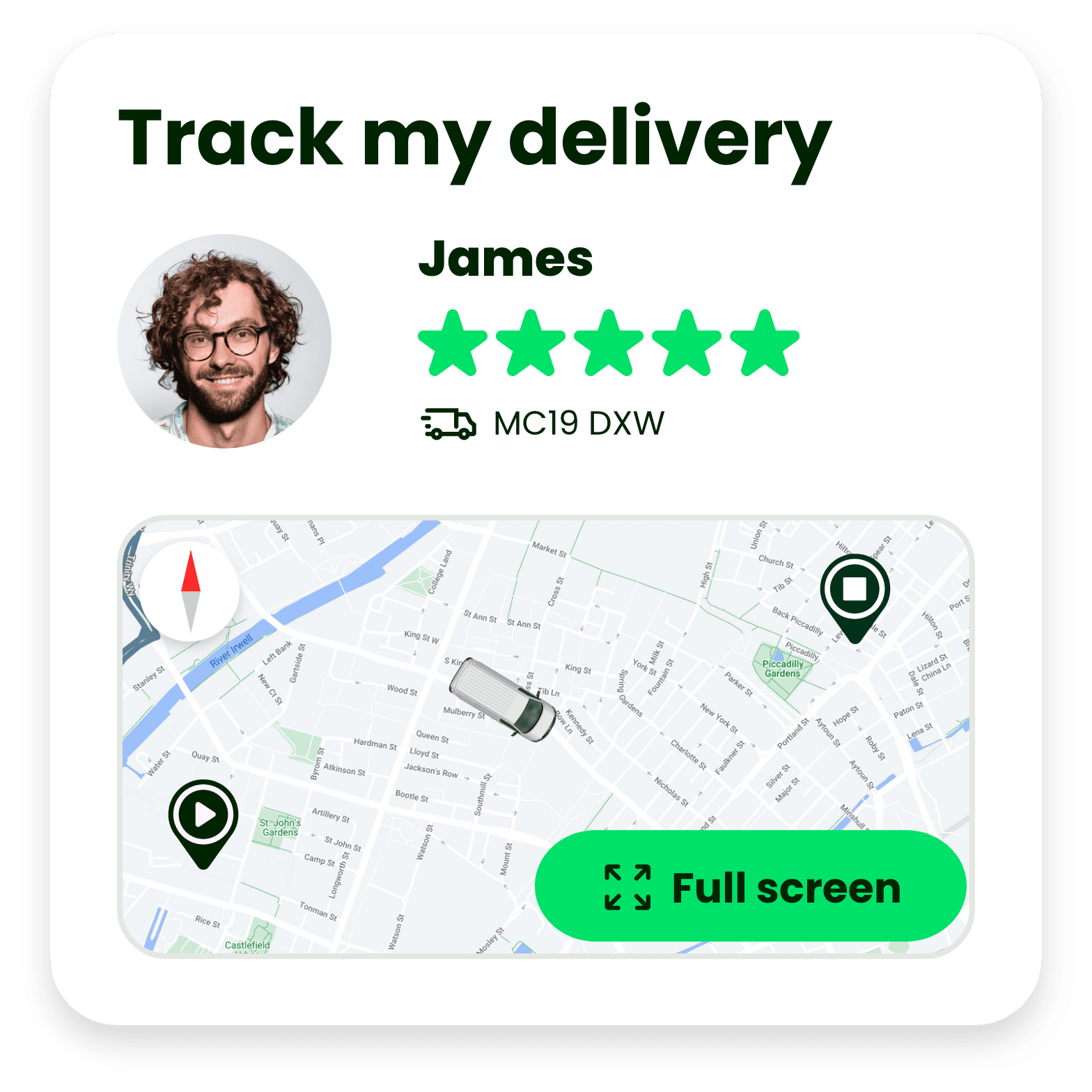 Live tracking with DeliveryApp